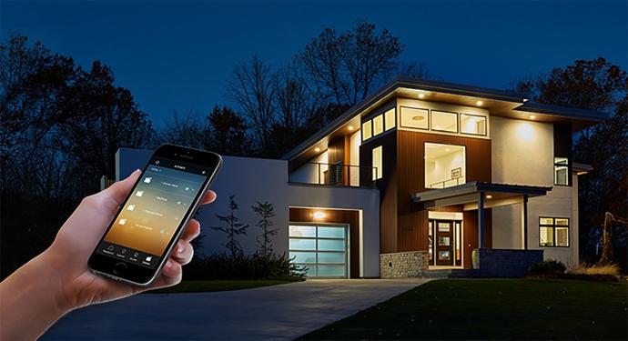 Casa com iluminação Inteligente 